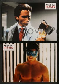 2r191 AMERICAN PSYCHO 8 French LCs '00 different images of psychotic yuppie killer Christian Bale!