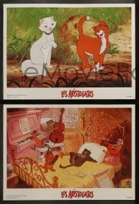 2r082 ARISTOCATS 8 Spanish LCs R90s Walt Disney feline jazz musical cartoon, great colorful image!