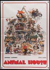 2s287 ANIMAL HOUSE 39x55 Italian commercial poster '80s Belushi, Landis, art by Rick Meyerowitz!