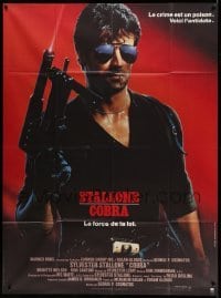2s669 COBRA French 1p '86 crime is a disease and Sylvester Stallone is the cure!