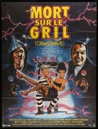 2s677 CRIMEWAVE French 1p '85 Sam Raimi, Coen Brothers, great wacky electric chair art by Gedebe!