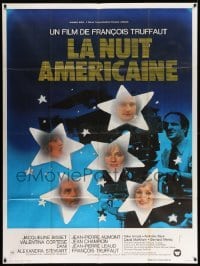 2s684 DAY FOR NIGHT French 1p '73 Francois Truffaut with movie camera, Jacqueline Bisset & stars!