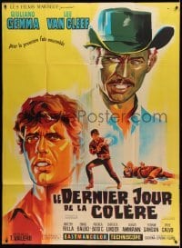 2s685 DAY OF ANGER French 1p '67 Belinsky spaghetti western art of Lee Van Cleef & Giuliano Gemma!