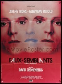 2s687 DEAD RINGERS French 1p '89 Jeremy Irons & Genevieve Bujold, directed by David Cronenberg!