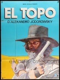 2s708 EL TOPO French 1p '75 Alejandro Jodorowsky Mexican bizarre cult classic, Gir cowboy art!