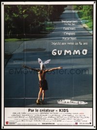 2s759 GUMMO French 1p '97 wacky image of half-naked man on skateboard & wearing bunny hat!