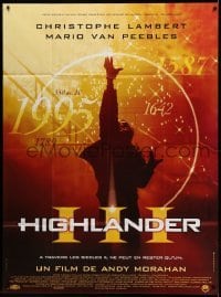 2s770 HIGHLANDER 3 French 1p '95 immortal Christopher Lambert, chosen to protect all that is good!