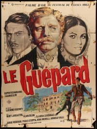 2s806 LEOPARD French 1p '63 Visconti's Il Gattopardo, Burt Lancaster, different art by Gonzalez!