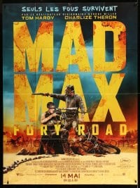 2s820 MAD MAX: FURY ROAD advance French 1p '15 great image of Tom Hardy & Charlize Theron!