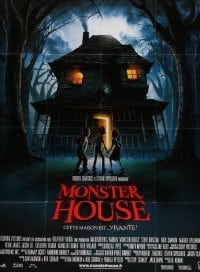 2s836 MONSTER HOUSE French 1p '06 there goes the neighborhood, great cartoon image!