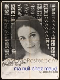 2s845 MY NIGHT AT MAUD'S French 1p '69 Eric Rohmer's Ma nuit chez Maud, Francoise Fabian close up!