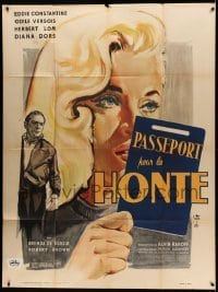2s865 PASSPORT TO SHAME French 1p '59 different Yves Thos art of beautiful blonde Diana Dors, rare!