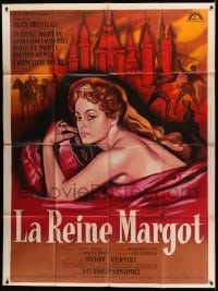 2s887 QUEEN MARGOT French 1p R60s different art of sexy naked Jeanne Moreau under sheet!