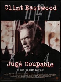 2s977 TRUE CRIME French 1p '99 great close up of director & detective Clint Eastwood!