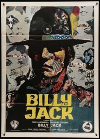 2s293 BILLY JACK Italian 1p '71 Tom Laughlin, Delores Taylor, great different Ermanno Iaia art!