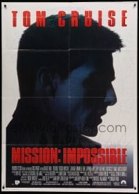 2s359 MISSION IMPOSSIBLE Italian 1p '96 cool silhouette of Tom Cruise, Brian De Palma directed!