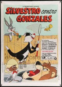 2s394 SILVESTRO CONTRO GONZALES Italian 1p '74 Bugs Bunny, Sylvester, Tweety, Speedy Gonzales!