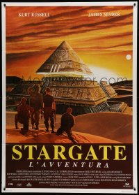 2s400 STARGATE Italian 1p '94 Roland Emmerich sci-fi, cool different pyramid art by Paolo Sestito!