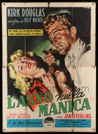 2s204 ACE IN THE HOLE Italian 2p '52 Billy Wilder, Ciriello art of Kirk Douglas & Jan Sterling!