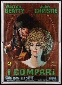 2s255 McCABE & MRS. MILLER Italian 2p '71 different Franco art of Warren Beatty & Julie Christie!