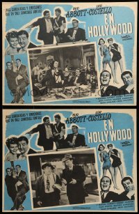 2s575 ABBOTT & COSTELLO IN HOLLYWOOD 2 Mexican LCs R50s Bud + Lou with giant phone & fish!