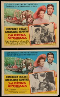 2s563 AFRICAN QUEEN 6 Mexican LCs R70s great images of Humphrey Bogart & Katharine Hepburn!