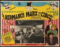 2s453 AT THE CIRCUS Mexican LC R50s great c/u of Harpo Marx riding ostrich, cool art of Marx Bros!
