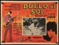 2s478 DUEL IN THE SUN Mexican LC R70s c/u of sexy Jennifer Jones laying with Gregory Peck!