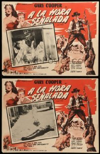 2s580 HIGH NOON 2 Mexican LCs R50s Gary Cooper, Grace Kelly, Fred Zinnemann western classic!