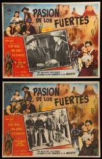 2s588 MY DARLING CLEMENTINE 2 Mexican LCs R50s John Ford, Henry Fonda, Victor Mature, Walter Brennan