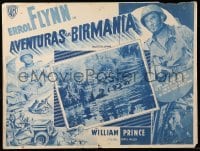 2s515 OBJECTIVE BURMA Mexican LC '45 Errol Flynn & soldiers crossing river in World War II!