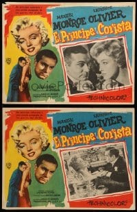 2s559 PRINCE & THE SHOWGIRL 7 Mexican LCs '57 great images of Marilyn Monroe & Laurence Olivier!