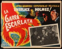 2s528 SCARLET CLAW Mexican LC R50s c/u of Basil Rathbone as Sherlock Holmes talking on phone!