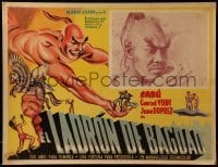 2s542 THIEF OF BAGDAD Mexican LC R50s special FX image of huge Genie Rex Ingram holding tiny Sabu!