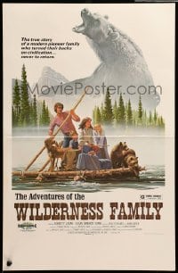 2s004 ADVENTURES OF THE WILDERNESS FAMILY WC '75 Ralph McQuarrie artwork of family on raft!