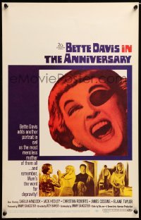 2s010 ANNIVERSARY WC '67 Bette Davis with funky eyepatch in another portrait in evil!