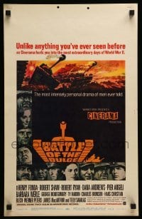 2s022 BATTLE OF THE BULGE Cinerama WC '66 Henry Fonda, Robert Shaw, cool Jack Thurston tank art!