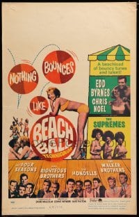 2s023 BEACH BALL WC '65 Edd Byrnes, The Supremes, sexy blonde Chris Noel in bikini!
