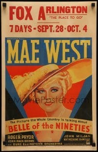 2s024 BELLE OF THE NINETIES WC '34 art of sexy Mae West, the whole country is talking about it!