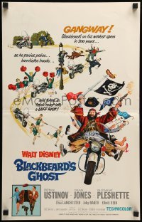2s032 BLACKBEARD'S GHOST WC '68 Walt Disney, artwork of wacky invisible pirate Peter Ustinov!