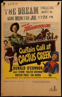 2s059 CURTAIN CALL AT CACTUS CREEK WC '50 Donald O'Connor, Gale Storm, riot on western frontier!