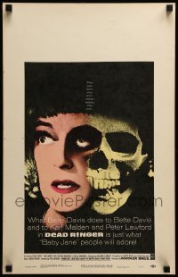 2s063 DEAD RINGER WC '64 creepy close up of skull & Bette Davis, who kills her own twin!