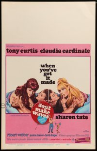 2s065 DON'T MAKE WAVES WC '67 Tony Curtis with super sexy Sharon Tate & Claudia Cardinale!