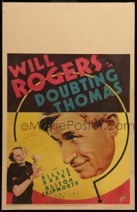 2s066 DOUBTING THOMAS WC '35 great huge headshot of Will Rogers staring at Billie Burke!
