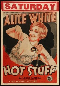 2s093 HOT STUFF WC '29 artwork of sexy winking Alice White wearing low-cut lace!