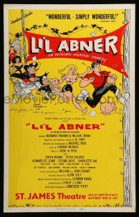 2s116 LI'L ABNER stage play WC '56 great cartoon art by Al Capp, Broadway musical!