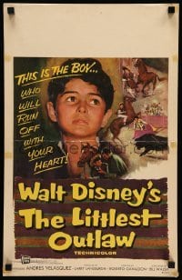 2s117 LITTLEST OUTLAW WC '55 Walt Disney, this is the young boy who will run off with your heart!