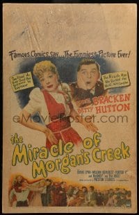 2s131 MIRACLE OF MORGAN'S CREEK WC '43 Preston Sturges, Eddie Bracken, Betty Hutton, ultra rare!