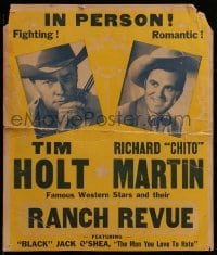 2s156 RANCH REVUE stage show WC '52 fighting Tim Holt & romantic Richard Chito Martin in person!