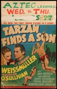 2s176 TARZAN FINDS A SON WC '39 Johnny Weissmuller, Maureen O'Sullivan, Sheffield, ultra rare!
